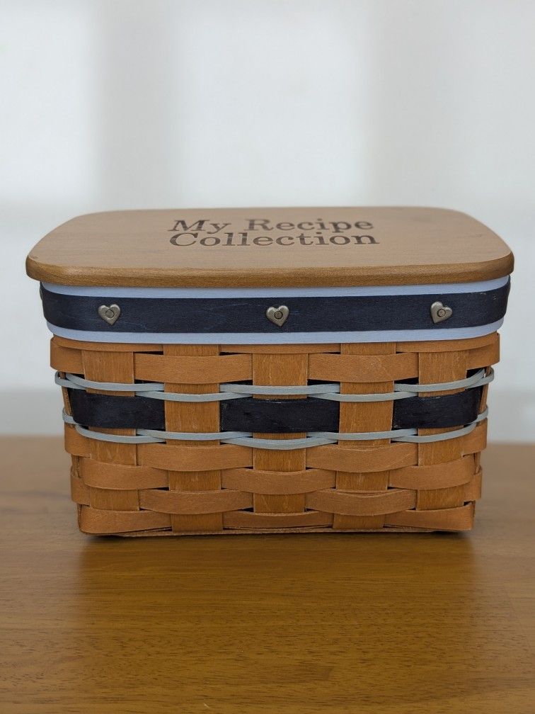 🧺 Longaberger Recipe Basket with Lid – 2016 Edition
