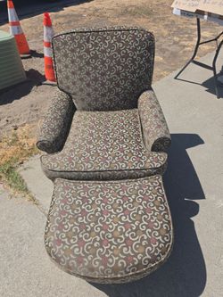 Chair with ottoman