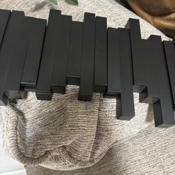 Coat Rack Black Plus White Key Holder GUC 