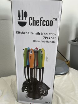 NEW Kitchen Utensil Set w/ Holder – 7 Piece Nonstick Cooking Tools
