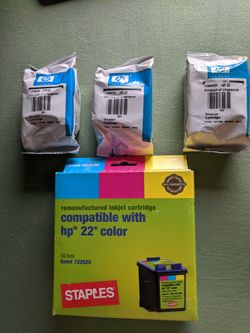 HP 22 tri color ink cartridges