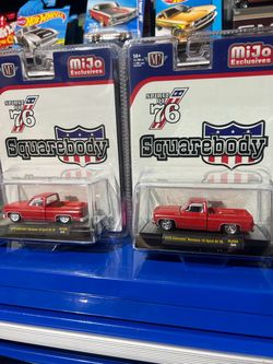 M2 Machines MiJo Exclusives 1976 Chevrolet Bonanza-10 Spirit of 76 Squarebody – Lot of 2