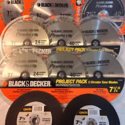 Set Of 11 NEW 7.25 Inch Circular Saw Blades 