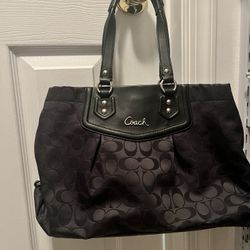 Coach Black Shoulder Tote Bag