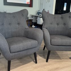 MCM Dark Grey Chairs For Sale 