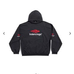 Black Balenciaga Hoodie 