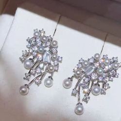 Real Pearls Earrrings 