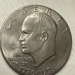 Bicentennial Eisenhower  1(contact info removed) ~ “Ike Silver Dollar” Coin.