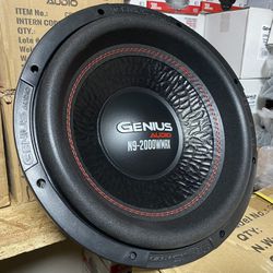 New 12” Genius Audio N9 Nitro 2000w Max Power Subwoofer $210 Each 