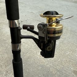 Daiwa BG30 spinner on 7’ Shakespeare Contender #45