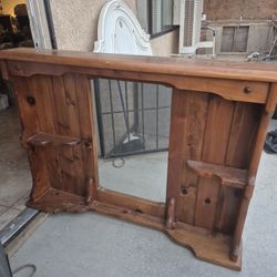 Headboard Mirror With Shelves $10