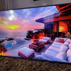 55" LG smart tv not smart but come with fire stick Amazon u got all apps already set no legs it was mounted.  Tv has great quality pics no scratch 