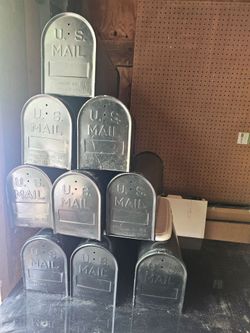 Black, Medium, Steel, Post Mount Mailbox