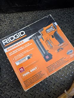 Ridgid 18V Brushless Cordless 18-Gauge 1-1/2 in. Narrow Crown Stapler (Tool only)