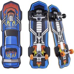 Skateboard with Printed Graphic Grip Tape. Great for Kids and Teens Cruiser Skateboard with ABEC 5 Bearings, Durable Deck, Smooth Wheels