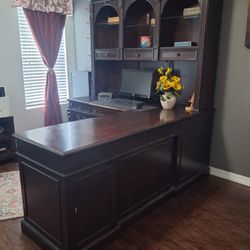 L Shaped Desk & Bookcase Set
