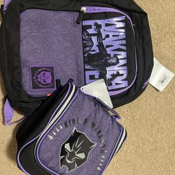 Black Panther Backpack With Lunch Bag