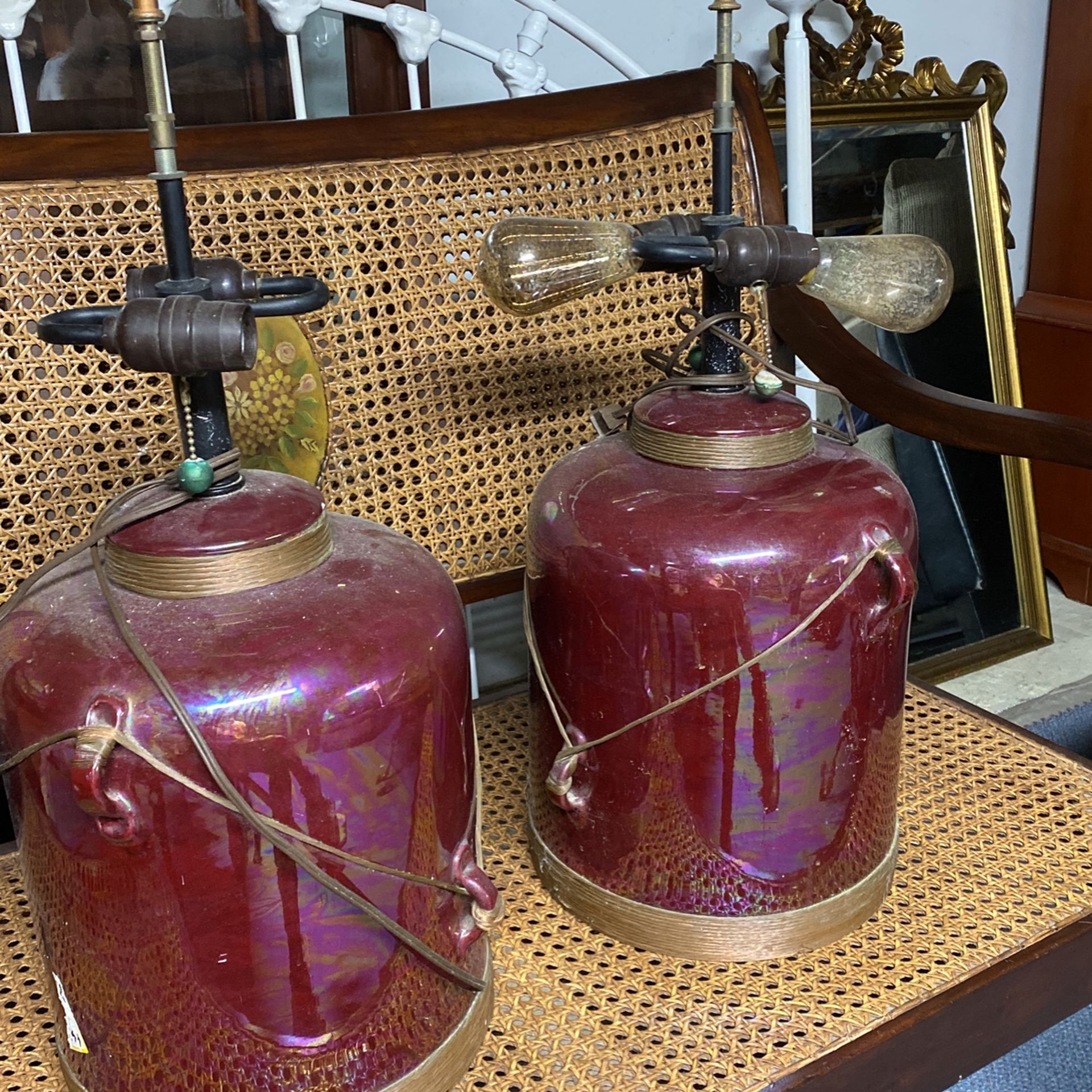 Antique Glass Unique Lamps