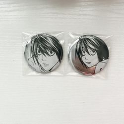 Death Note L Lawlit Exhibition Can Badges SET