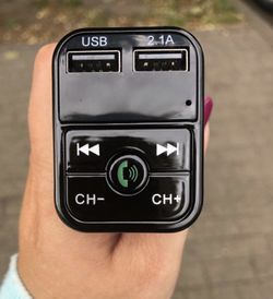 Wireless Bluetooth Car Kit Handsfree Talk MP3 player fm transmitter dual car charger