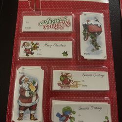 Vintage Christmas Card Tags- 100 Pieces
