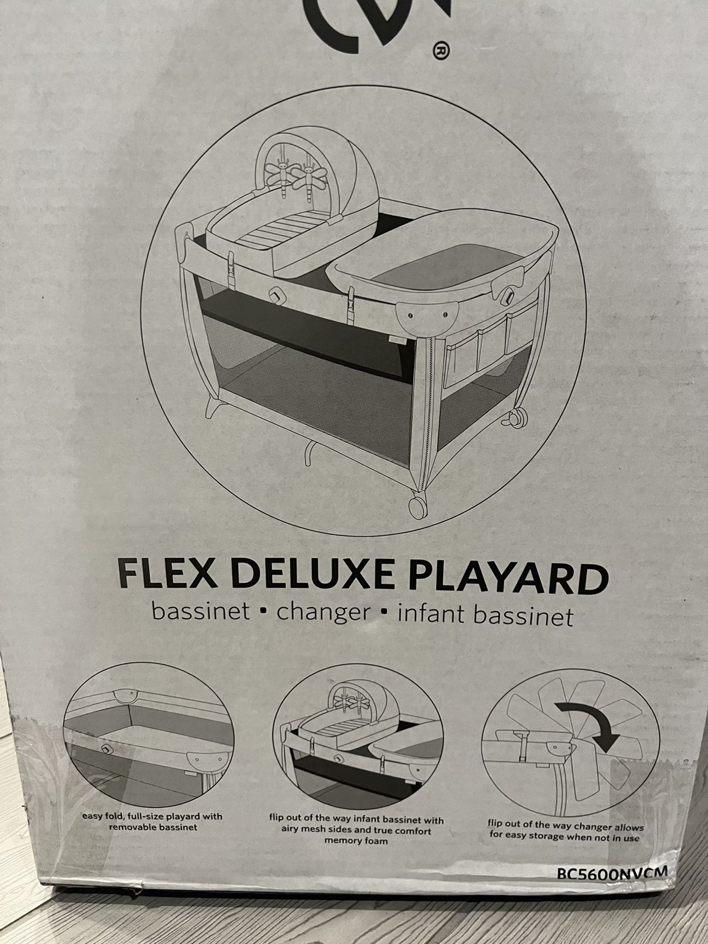 *NEW IN BOX* Baby Deluxe Playard Pack n Play - Navy Blue