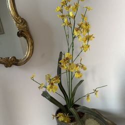 Fake Orchid Plant with vase