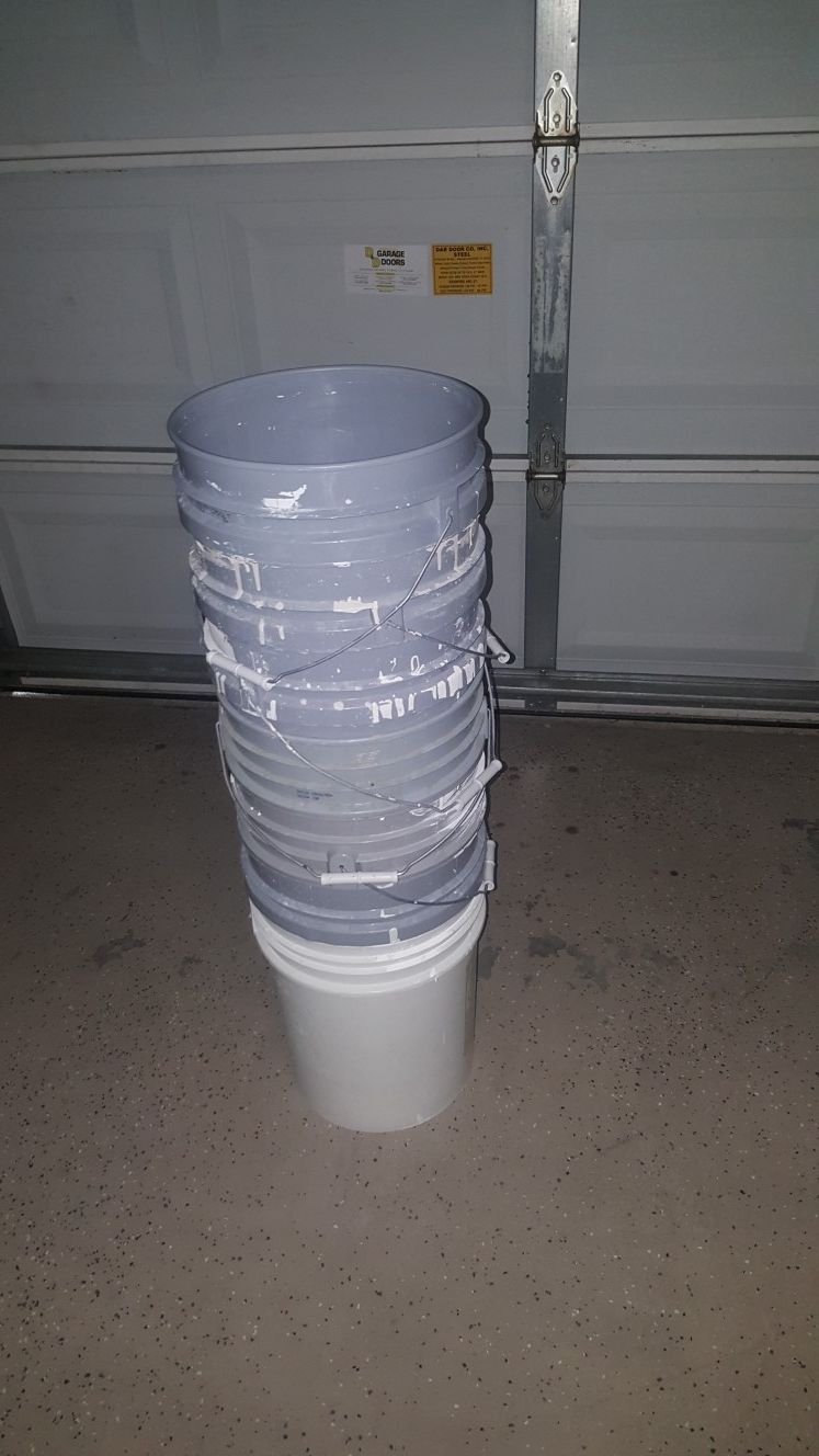 5 gallon buckets $1.50 each