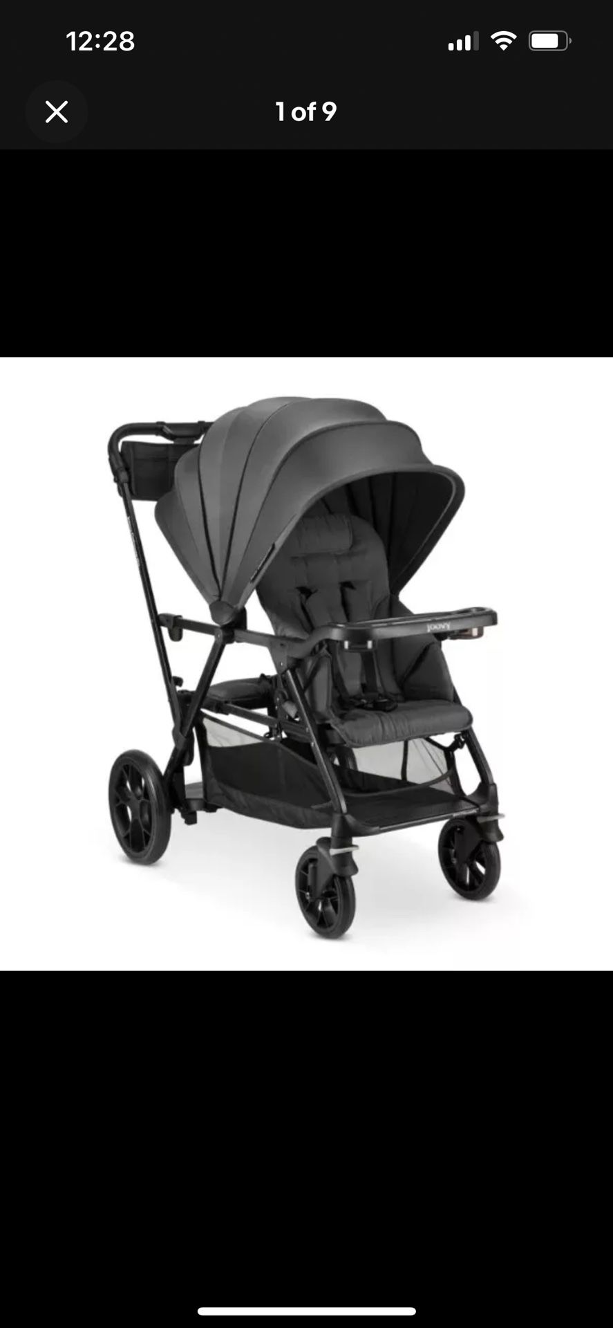 Joovy Caboose RS Premium Sit And Stand Double Stroller 8247 Black