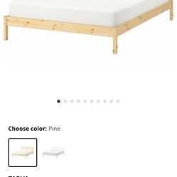 Queen Bed Frame, End Tables, Lamps