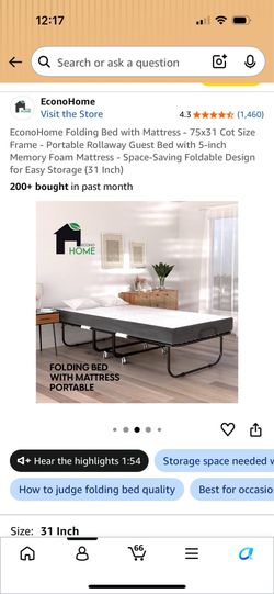 Folding bed