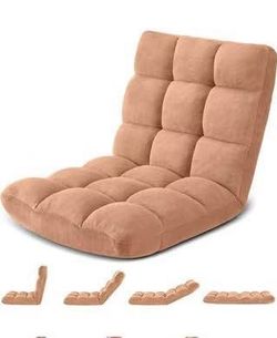 New Folding Floor Gaming Chair 14-Poistion Cushioned Adjustable Floor Lazy Sofa Chair