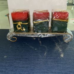 Christmas Candles With Stand