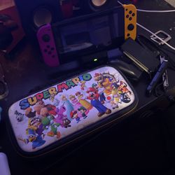 nintendo switch with case 