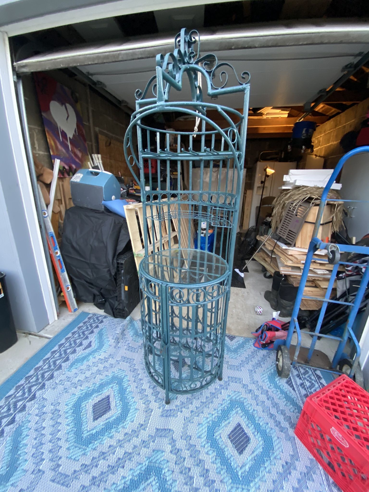 Portuguese Bird Cage Wine Rack/Bar Free Standing