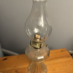 Vintage Glass Oil Lamp