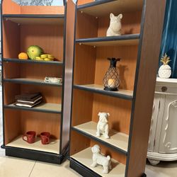 2 Multi Use Shelves 24”” Long 12” Wide And 60” Tall In Good Condition  $60 For Both 