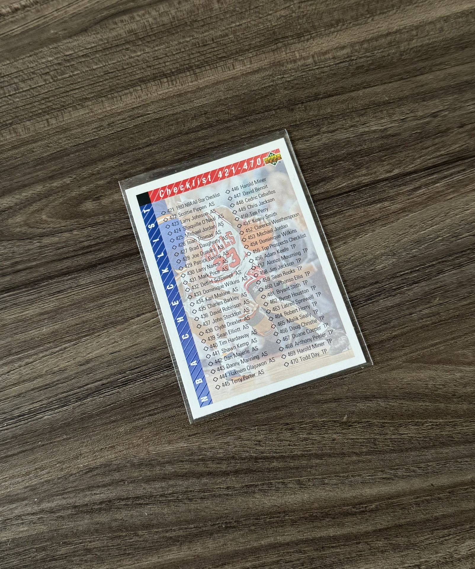 Vintage Micheal Jordan Checklist Card