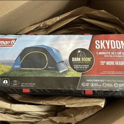 (8 Person) Coleman Sky Dome Camping Tent with Dark Room Technology