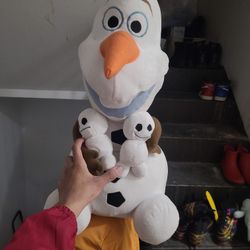 Jumbo 25" OLAF Frozen Fever w/Snowgies large Plush Snowman Disney