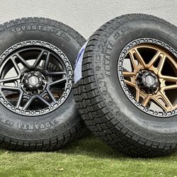 17” GMC Sierra Wheels 307 Rims Yukon 33” Tires Chevy Silverado AT Tahoe 285/70R17 Suburban Toyota