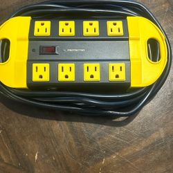 CCCE Heavy Duty8  Outlet Surge Protector Power Strip With A Long 15 Ft Extension Cord 