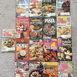 Cookbook Recipe Magazines, lot of 17, excellent/new condition, brand names Pillsbury Fast & Healthy, Easy Home Cooking, Pillsbury Classics Cookbooks, 