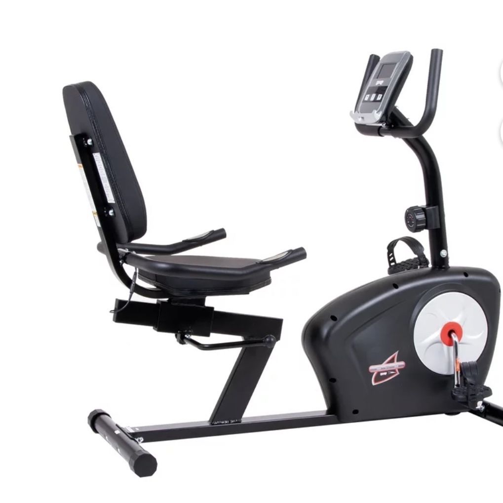 Body Champ BRB2866 Recumbent Exercise Bike, Magnetic Resistance, Max. Weight 250 Lbs