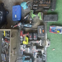 Footlocker With Hand Tools and Power Tools Snap On Milwaukee