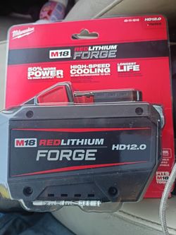 Milwaukee Red Lithium  m18 Forge 12ah battery