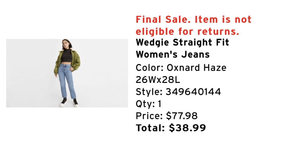 Levi’s wedgie straight fit women’s Jeans