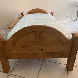 Custom Oak XL Twin Bed 