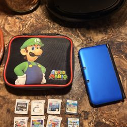 Nintendo 3DS XL Blue With Case And Games