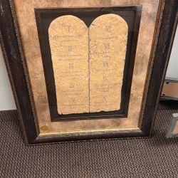 Ten Commands Framed Picture 
